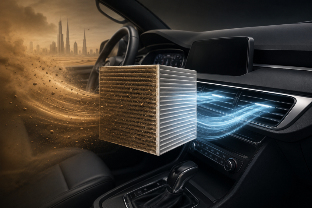 Cabin Air Filter in the UAE (2026 Guide): The Overlooked Part That Impacts AC Performance, Health, and Car Value