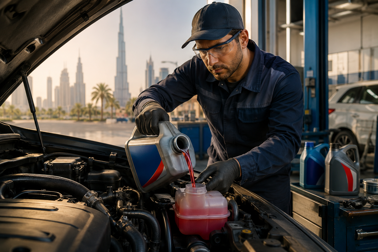 Coolant Flush UAE – Why It’s Essential for 50°C Summer Heat (2026 Guide)