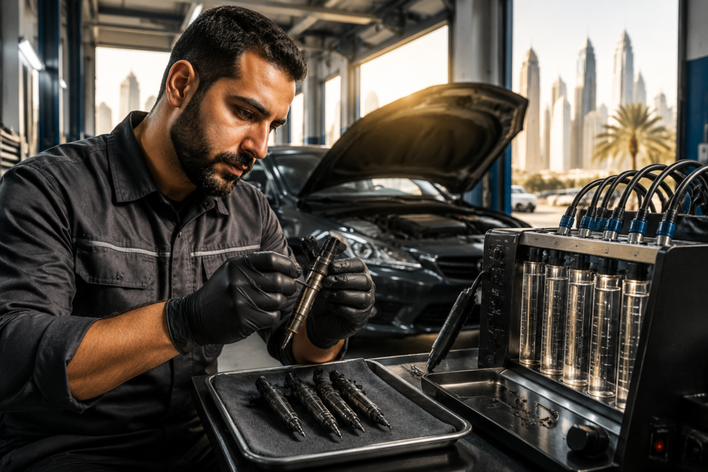 Fuel Injector Cleaning UAE – From AED 25 | Best Cleaner for Clogged Injectors 2026